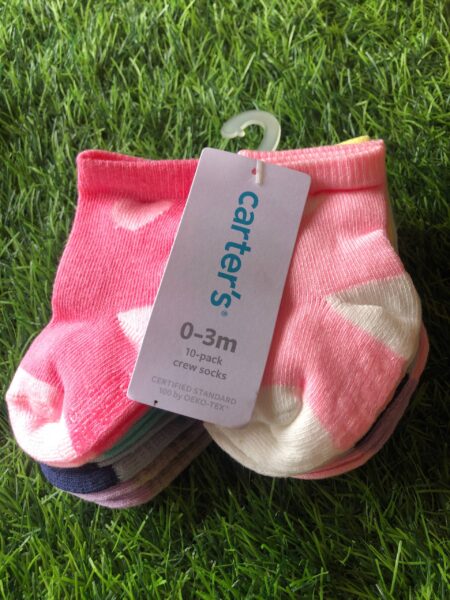 Carters baby girl 6 pack socks